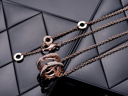 [Eterna Jewels]ZERO 1 HALSKEKTE AUS ROSÉGOLD MIT DIAMANTEN