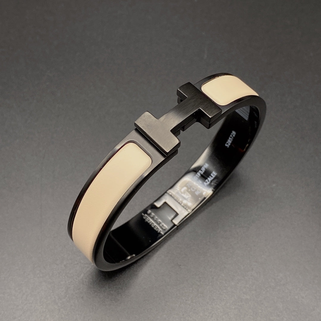 [Eterna Jewels]H BRACELET 12MM SCHWARZ BEIGE KERAMIK