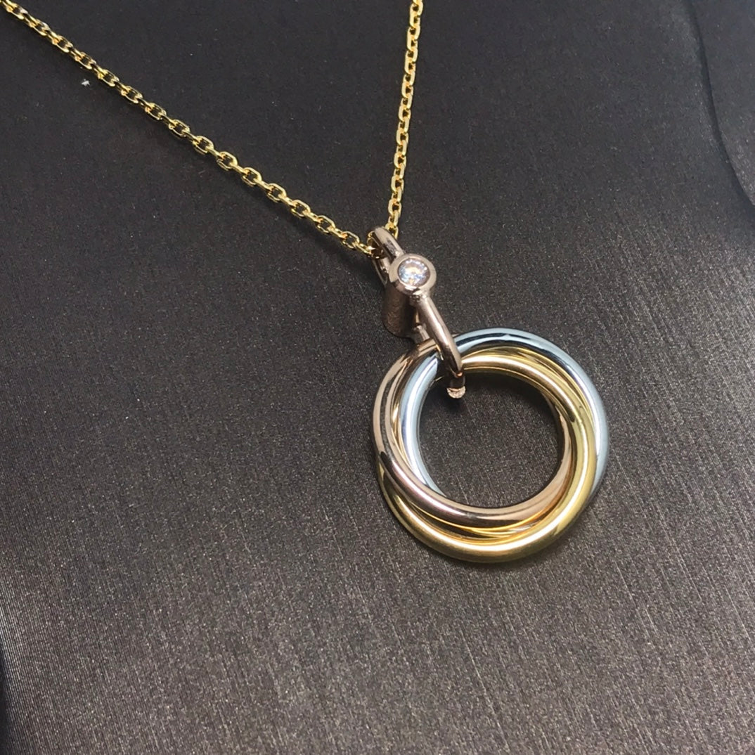 [Eterna Jewels]TRINITY  NECKLACE 1 DIAMOND