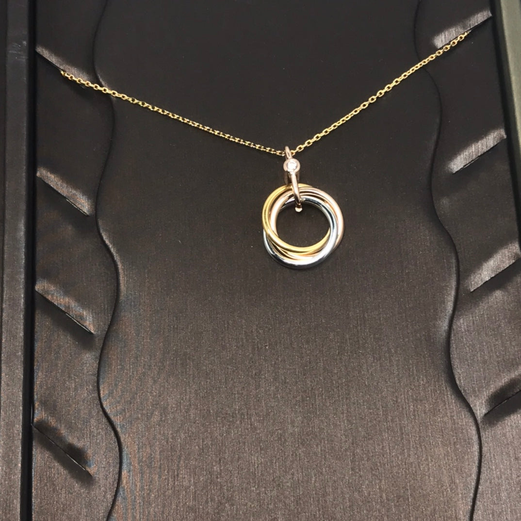 [Eterna Jewels]TRINITY  NECKLACE 1 DIAMOND