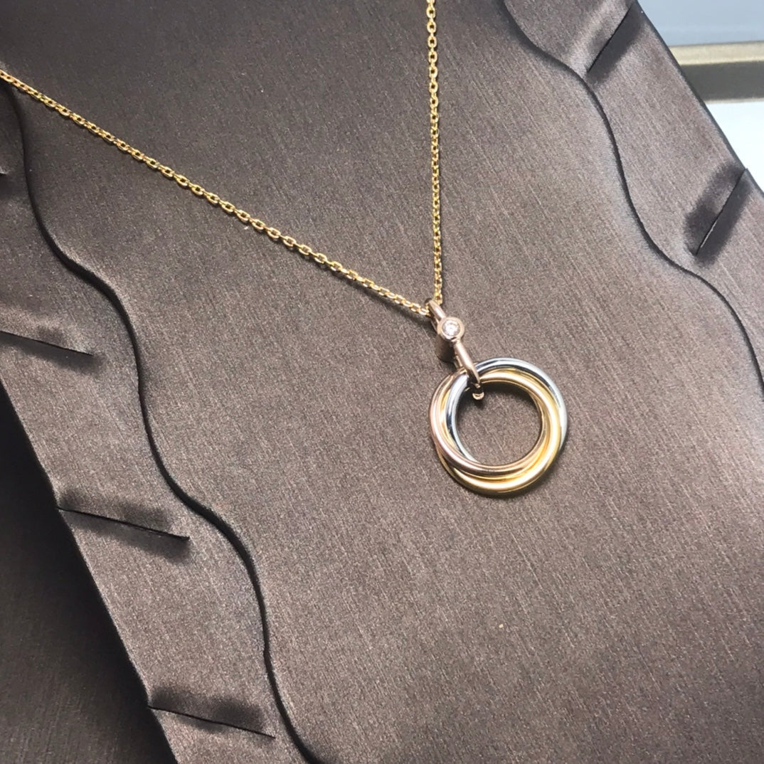 [Eterna Jewels]TRINITY  NECKLACE 1 DIAMOND