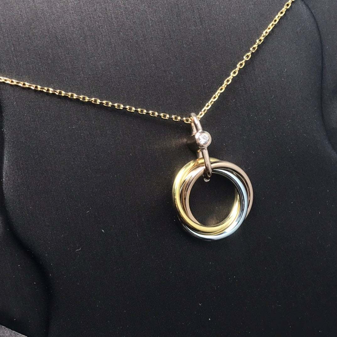[Eterna Jewels]TRINITY  NECKLACE 1 DIAMOND