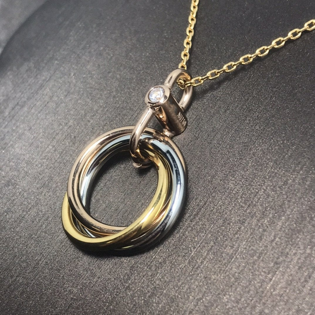 [Eterna Jewels]TRINITY  NECKLACE 1 DIAMOND