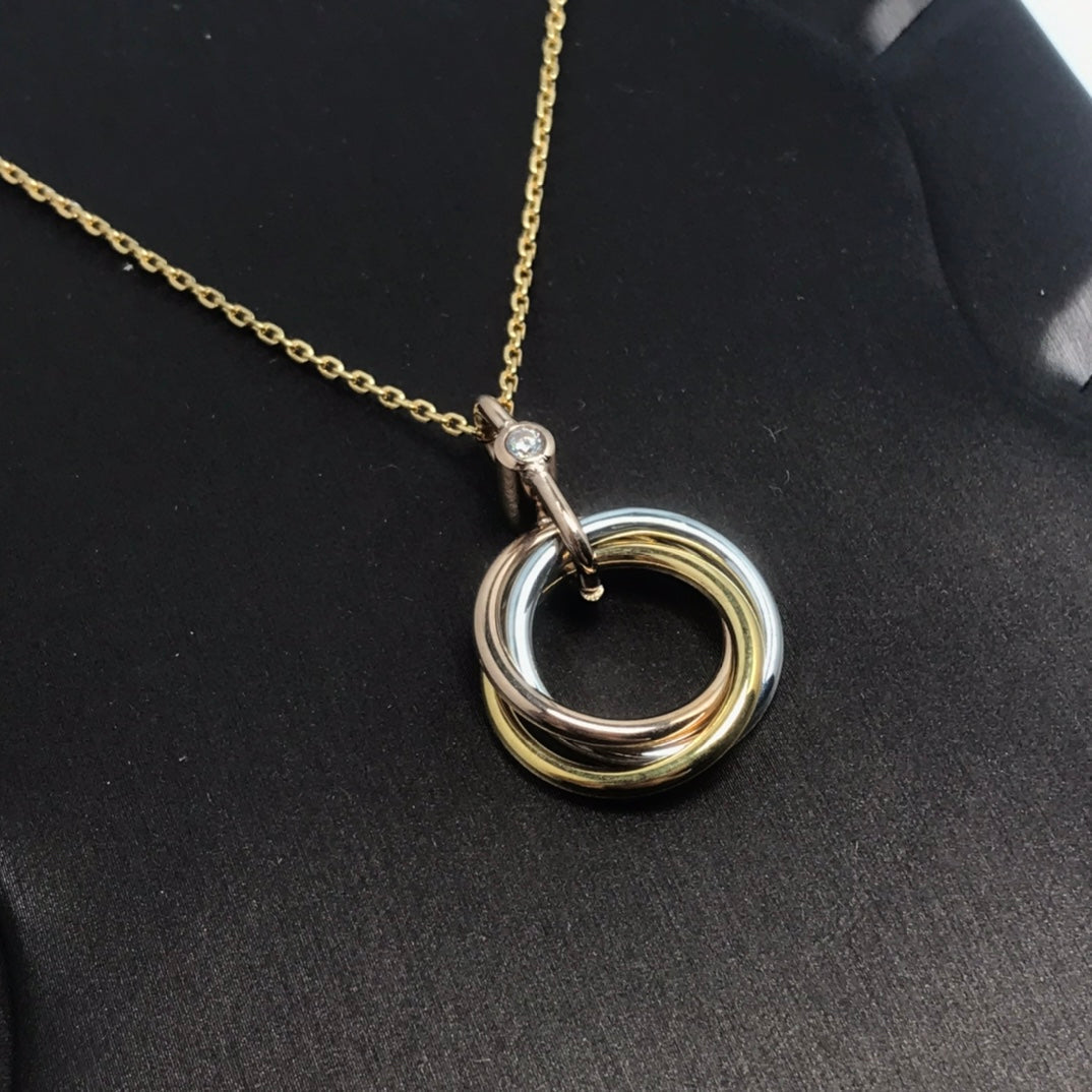 [Eterna Jewels]TRINITY  NECKLACE 1 DIAMOND
