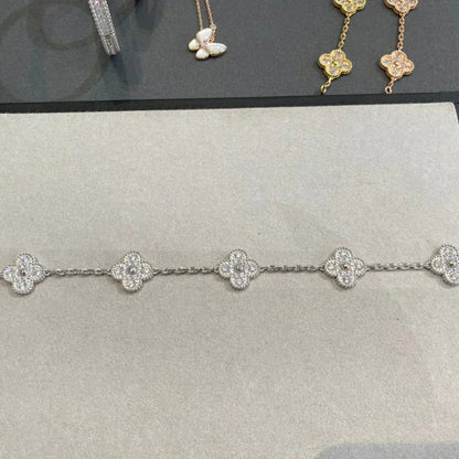 [Star Jewelry] KLEEBRACHEN 5 MOTIV VOLLSTÄNDIGES DIAMANTPARMBAND-KOLLEKTION