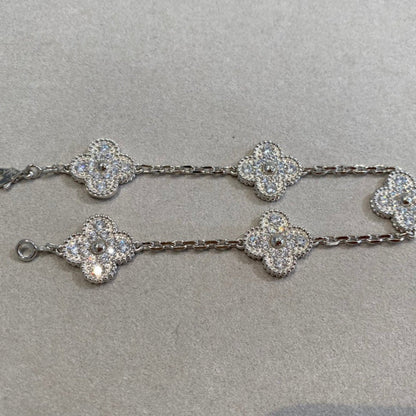 [Star Jewelry] KLEEBRACHEN 5 MOTIV VOLLSTÄNDIGES DIAMANTPARMBAND-KOLLEKTION