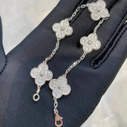 [Star Jewelry] KLEEBRACHEN 5 MOTIV VOLLSTÄNDIGES DIAMANTPARMBAND-KOLLEKTION