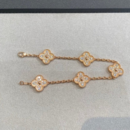 [Star Jewelry] KLEEBRACHEN 5 MOTIV VOLLSTÄNDIGES DIAMANTPARMBAND-KOLLEKTION