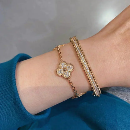 [Star Jewelry] KLEEBRACHEN 5 MOTIV VOLLSTÄNDIGES DIAMANTPARMBAND-KOLLEKTION