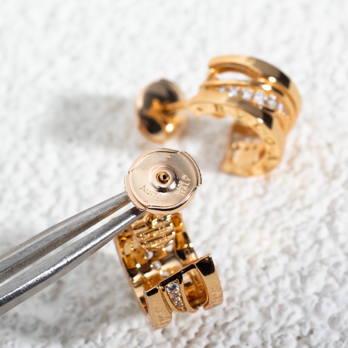 [Eterna Jewels]ZERO 1 OHRRINGE AUS ROSÉGOLD MIT DIAMANTEN