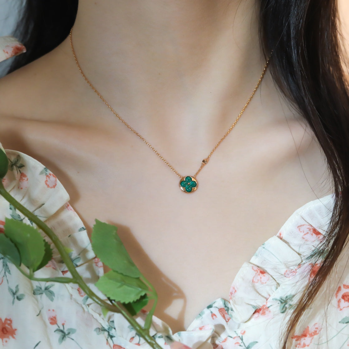 [Eterna Jewels]サンペンダント ピンクゴールド1ダイヤモンドネックレス