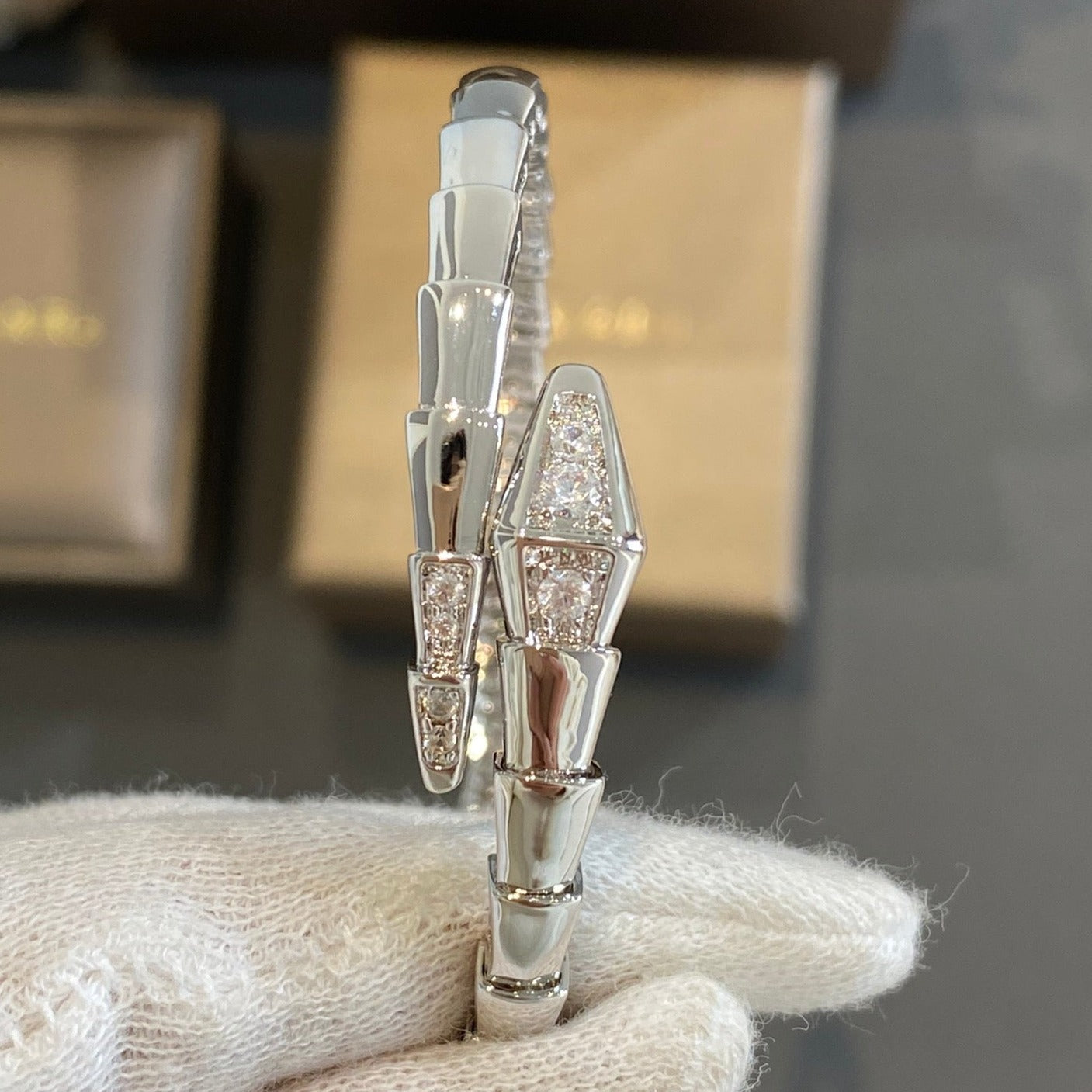 [Eterna Jewels]SCHLANGEN-ARMBAND DIAMANTEN SILBER