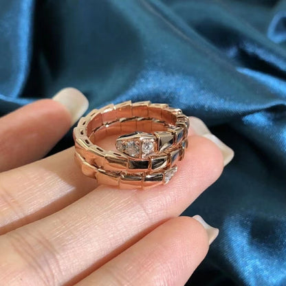 [Eterna Jewels]SCHLANGEN DOPPELREIHIGER DIAMANTRING