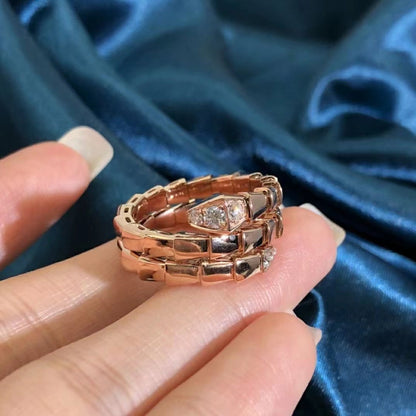 [Eterna Jewels]SCHLANGEN DOPPELREIHIGER DIAMANTRING