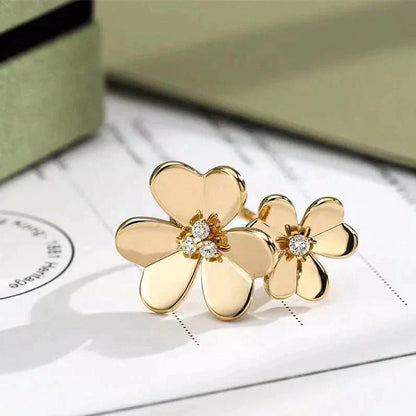 [Eterna Jewels]KLEEBELATT COMOS GOLD DIAMANTENRING