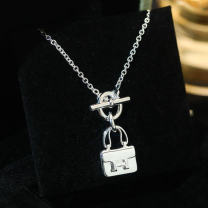 [Eterna Jewels]POP H-ANHÄNGER SILBERNE HALSKETTE