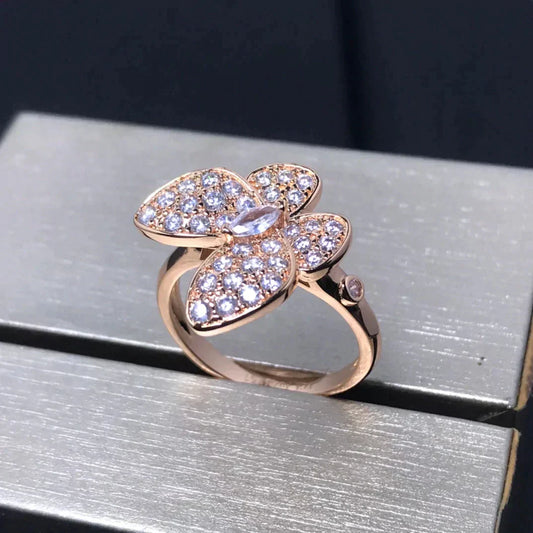 [Eterna Jewels]SCHMETTERLING RING AUS ROSÉGOLD MIT DIAMANTEN