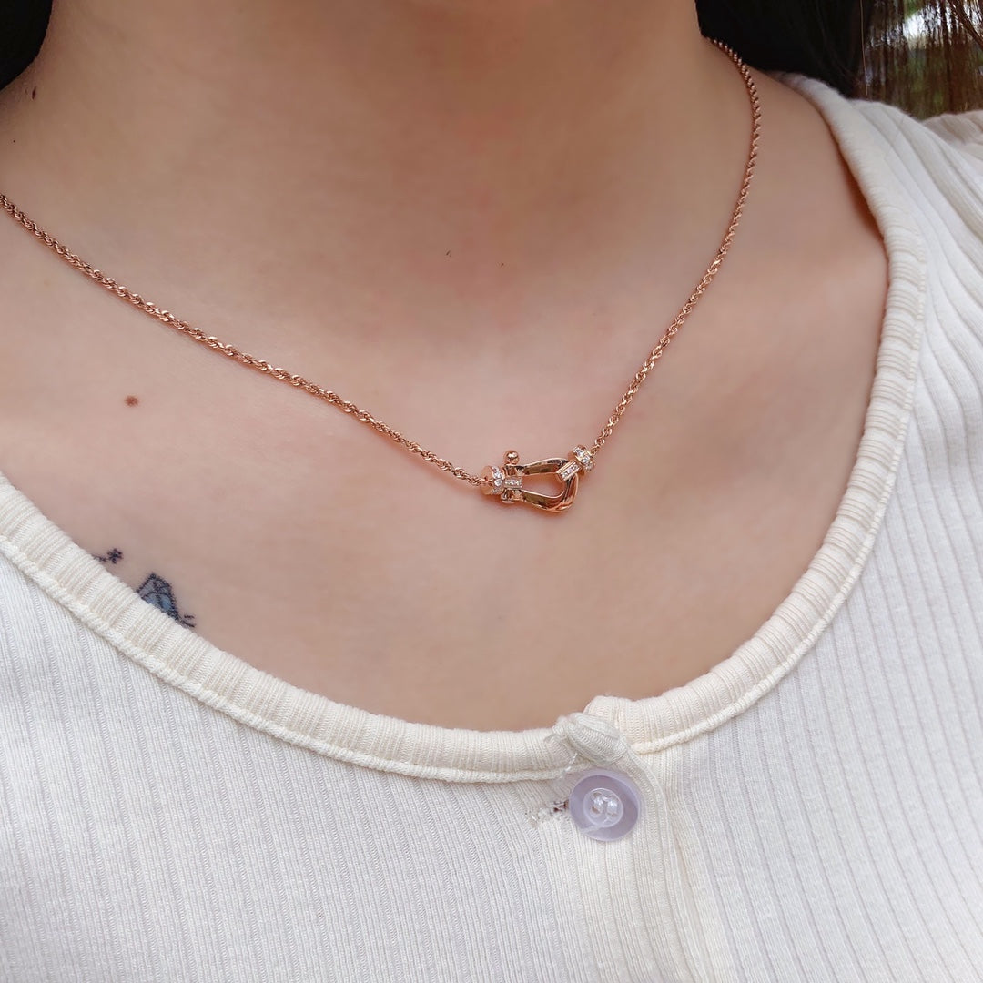 [Eterna Jewels]FORCE 10 HALSOMHÄNGES AUS ROSÉGOLD MIT DIAMANTEN