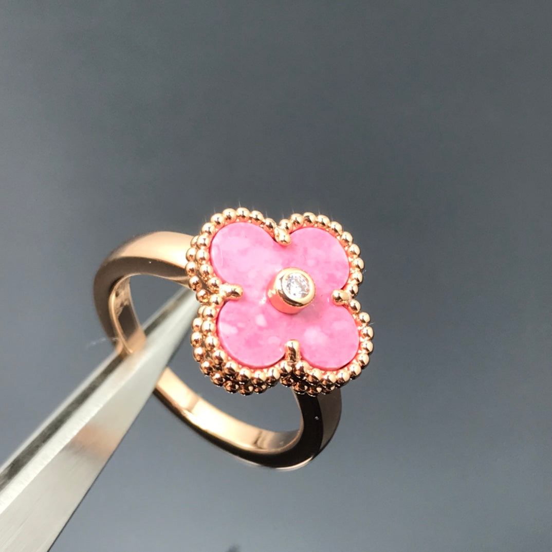 [Eterna Jewels]KLEE-RHODONIT-ROSE-GOLD-RING
