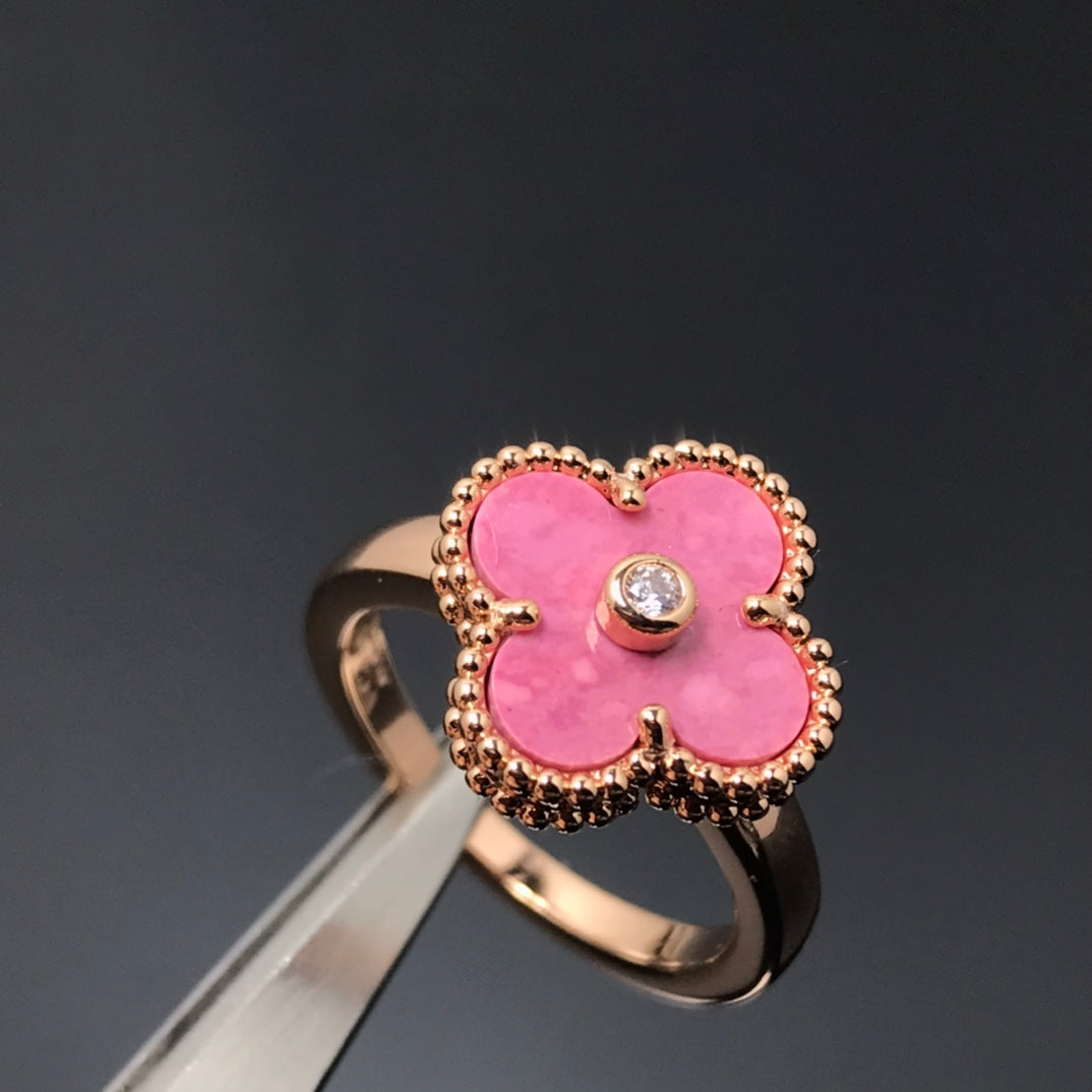 [Eterna Jewels]KLEE-RHODONIT-ROSE-GOLD-RING
