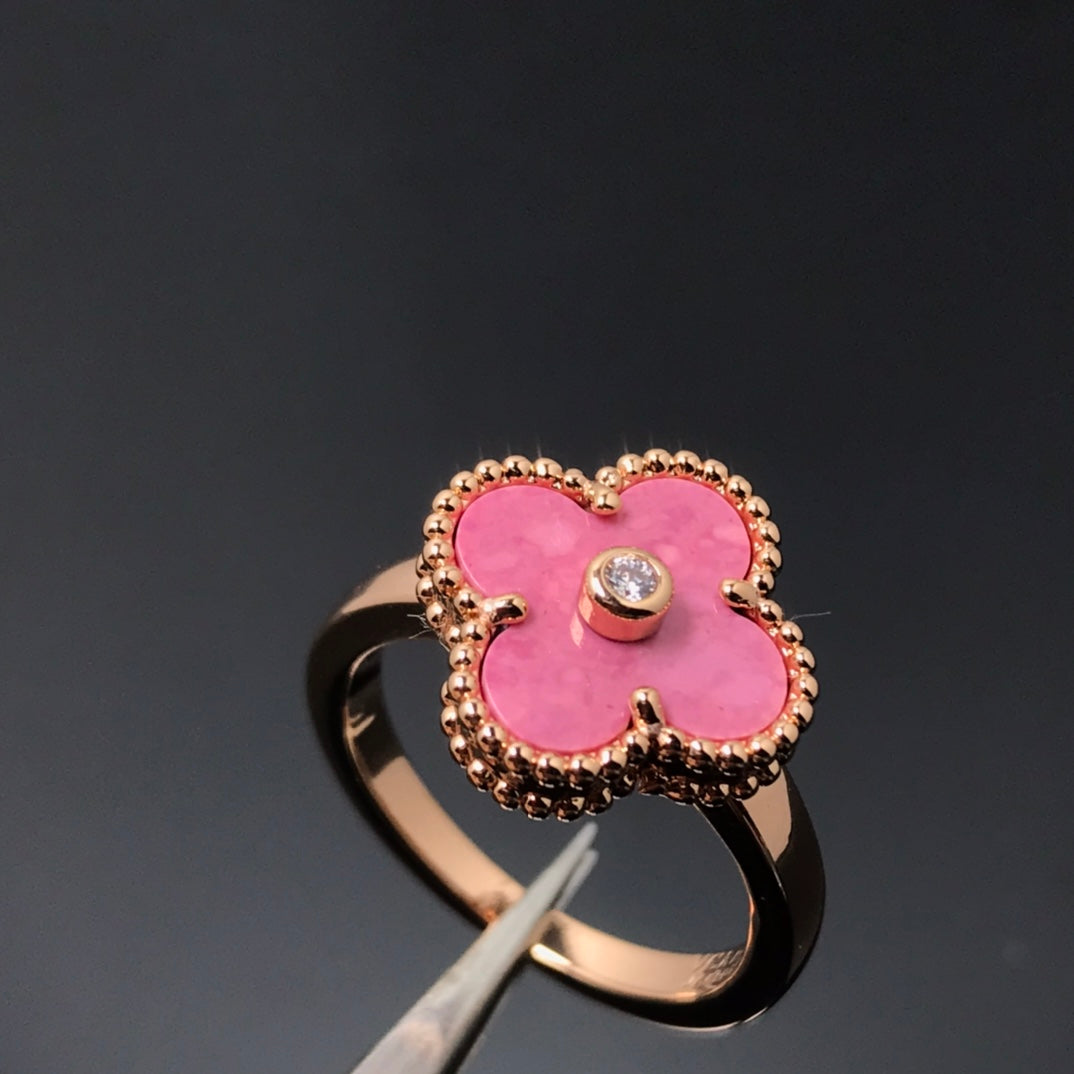 [Eterna Jewels]KLEE-RHODONIT-ROSE-GOLD-RING
