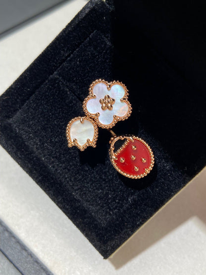 [Eterna Jewels]LUCKY 3 MOTIV RING AUS ROSÉGOLD