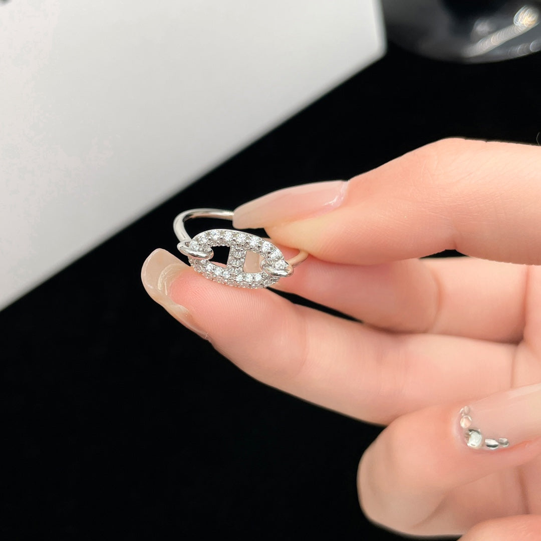 [Eterna Jewels]RONDE KLEINER SILBER-DIAMANTENRING