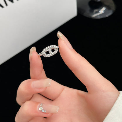 [Eterna Jewels]RONDE KLEINER SILBER-DIAMANTENRING
