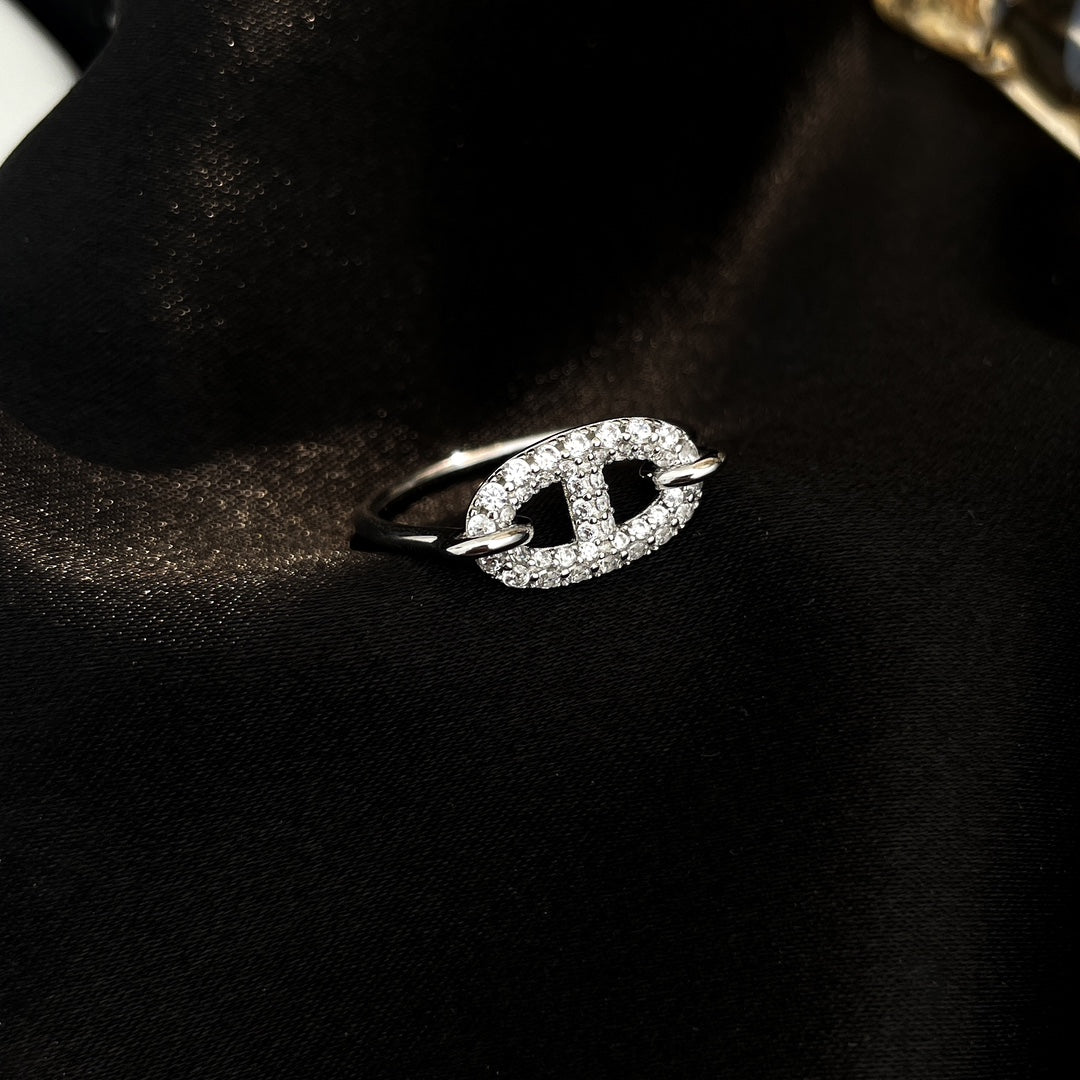 [Eterna Jewels]RONDE KLEINER SILBER-DIAMANTENRING
