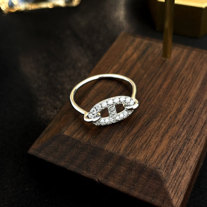 [Eterna Jewels]RONDE KLEINER SILBER-DIAMANTENRING