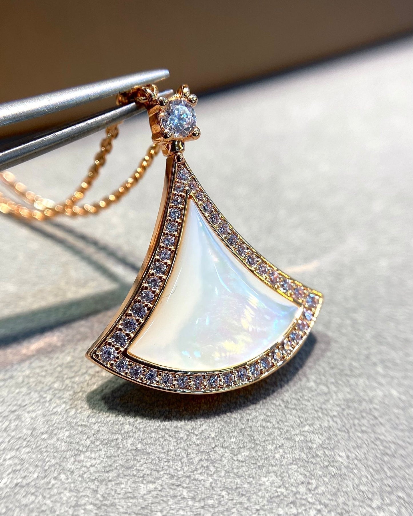 [Eterna Jewels]DREAM MOP DIAMANT PAVÉ ROSÉGOLD HALSKETTE