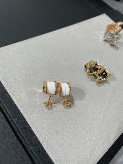 [Eterna Jewels]ZERO 1 OHRRINGE AUS ROSÉGOLD UND KERAMIK