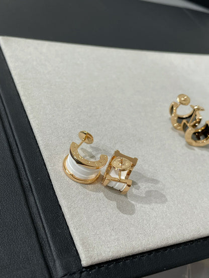 [Eterna Jewels]ZERO 1 OHRRINGE AUS ROSÉGOLD UND KERAMIK