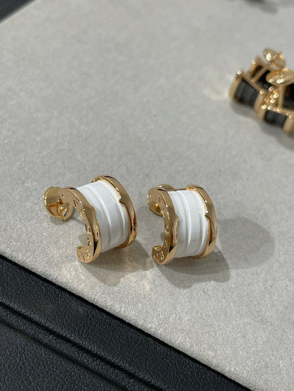 [Eterna Jewels]ZERO 1 OHRRINGE AUS ROSÉGOLD UND KERAMIK