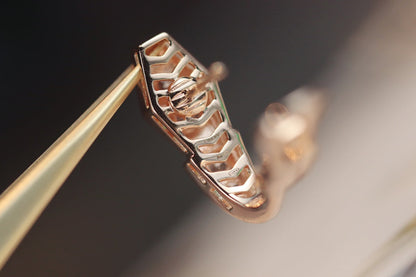 [Eterna Jewels]SCHLANGEN-OHRRINGE AUS ROSÉGOLD MIT DIAMANTEN