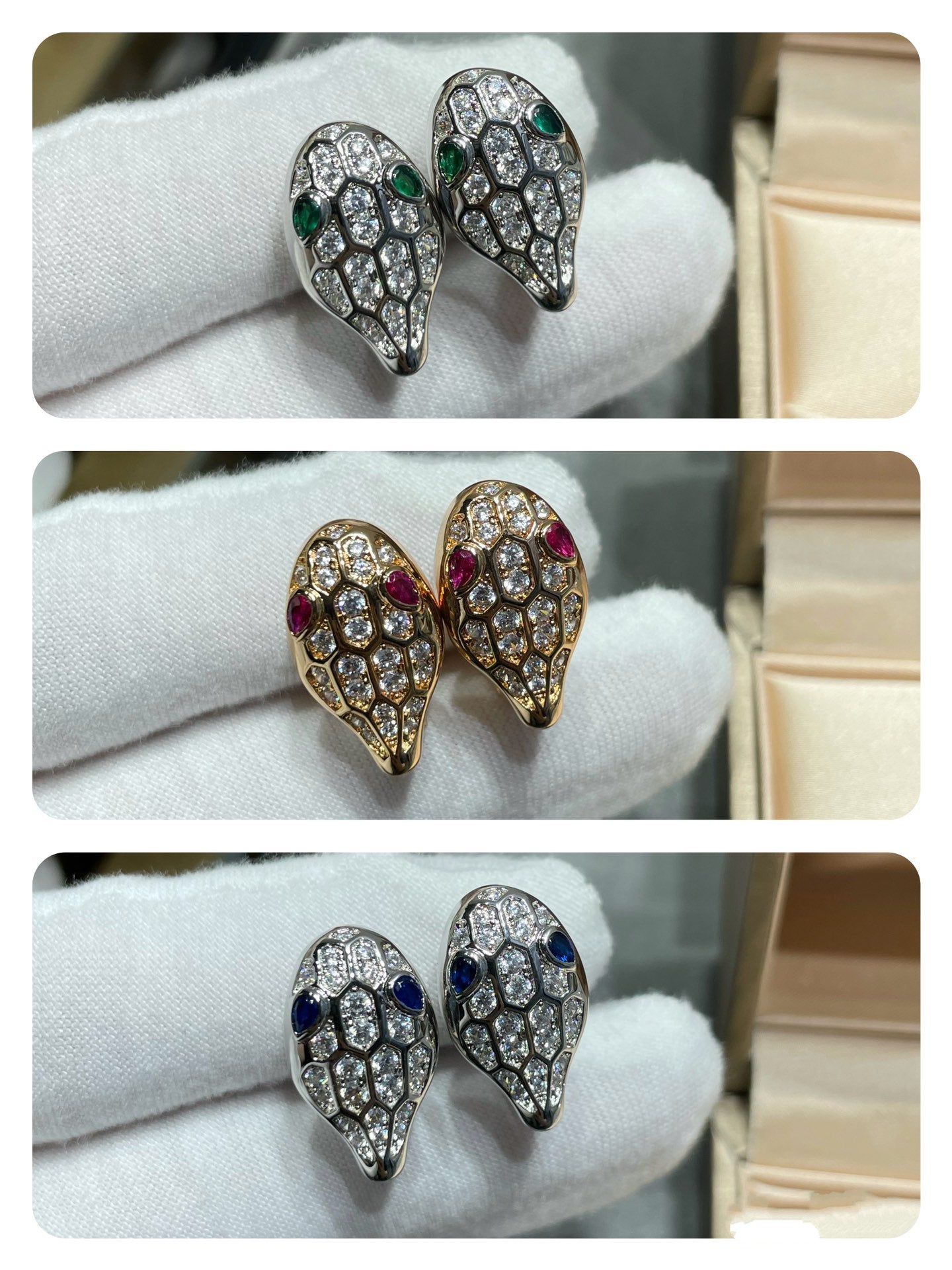[Eterna Jewels]SCHLANGEN-DIAMANT-OHRSTECKER