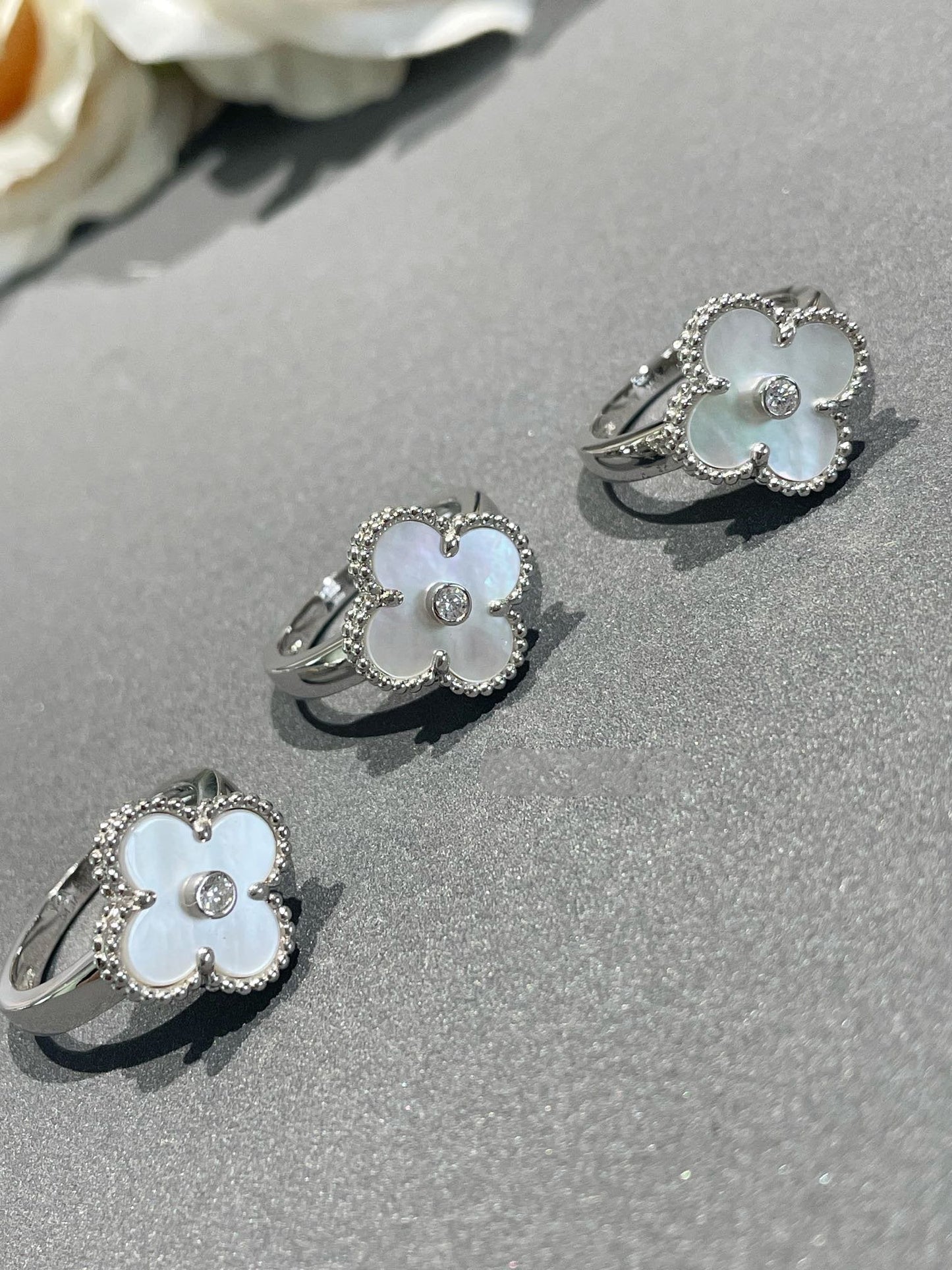 [Eterna Jewels]KLEEB LÜNETTE SILBER MOP DIAMANTENRING