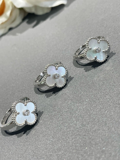 [Eterna Jewels]KLEEB LÜNETTE SILBER MOP DIAMANTENRING