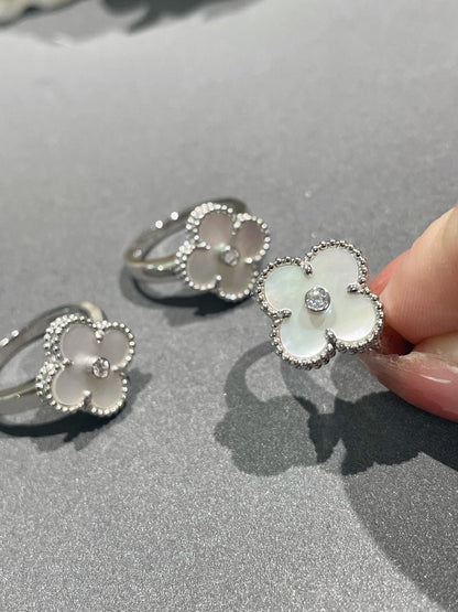[Eterna Jewels]KLEEB LÜNETTE SILBER MOP DIAMANTENRING