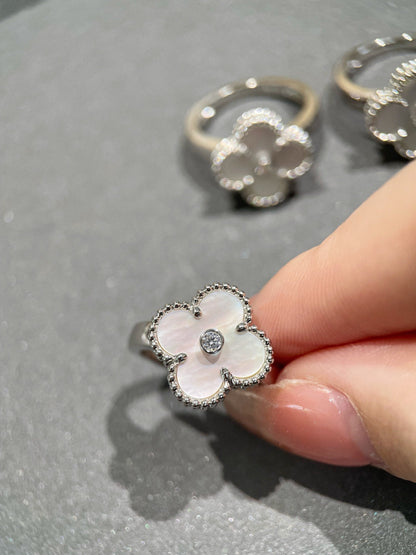 [Eterna Jewels]KLEEB LÜNETTE SILBER MOP DIAMANTENRING