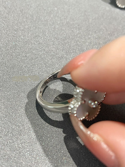 [Eterna Jewels]KLEEB LÜNETTE SILBER MOP DIAMANTENRING