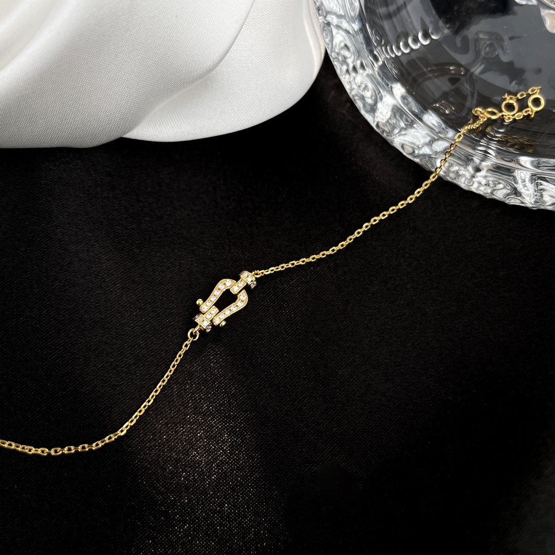 [Eterna Jewels]FORCE 10 VOLLBESETZTE DIAMANTSCHNALLE GLIEDERHALSKEITE MINI MODELL