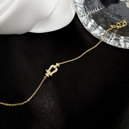[Eterna Jewels]FORCE 10 VOLLBESETZTE DIAMANTSCHNALLE GLIEDERHALSKEITE MINI MODELL