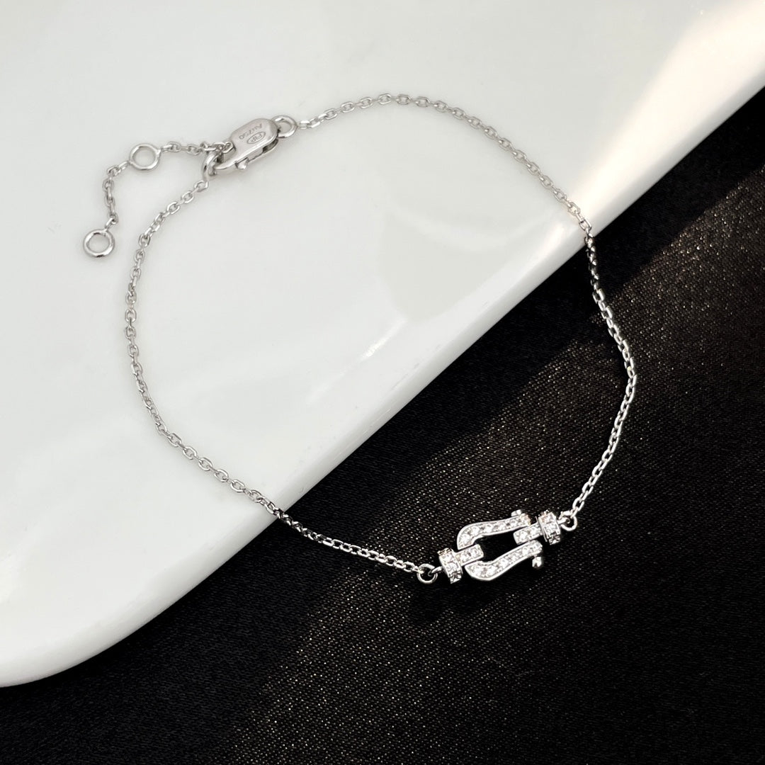 [Eterna Jewels]FORCE 10 VOLLBESETZTE DIAMANTSCHNALLE GLIEDERHALSKEITE MINI MODELL