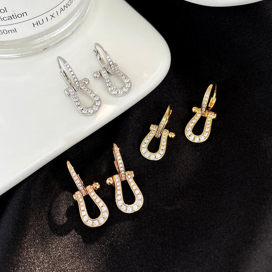 [Eterna Jewels]FORCE 10 OHRRINGE MIT VOLLSTÄNDIGER DIAMANTBESETZUNG, MITTELGROSSES MODELL