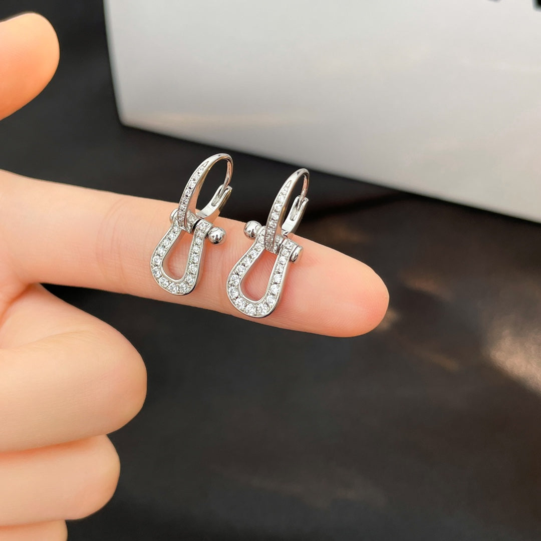 [Eterna Jewels]FORCE 10 OHRRINGE MIT VOLLSTÄNDIGER DIAMANTBESETZUNG, MITTELGROSSES MODELL