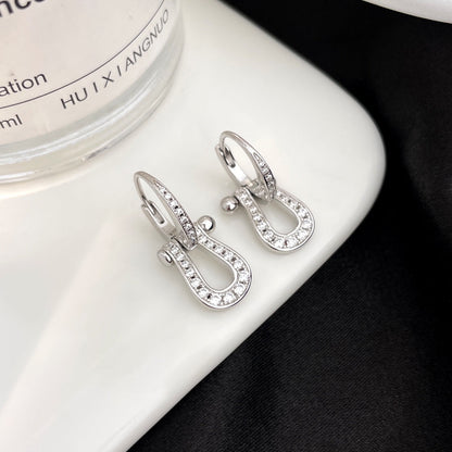 [Eterna Jewels]FORCE 10 OHRRINGE MIT VOLLSTÄNDIGER DIAMANTBESETZUNG, MITTELGROSSES MODELL