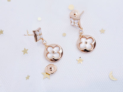 [Eterna Jewels]STAR AND SUN ROSÉGOLDENE MOP-HÄNGEOHRRINGE