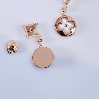 [Eterna Jewels]STAR AND SUN ROSÉGOLDENE MOP-HÄNGEOHRRINGE