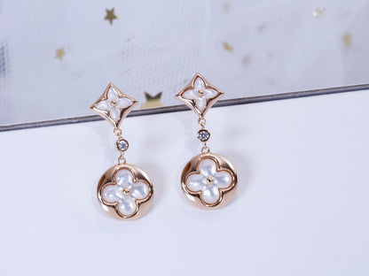 [Eterna Jewels]STAR AND SUN ROSÉGOLDENE MOP-HÄNGEOHRRINGE